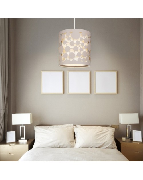 Lampada a sospensione paralume beige con intagli Summer ASZ1179