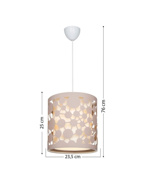 Lampada a sospensione paralume beige con intagli Summer ASZ1179