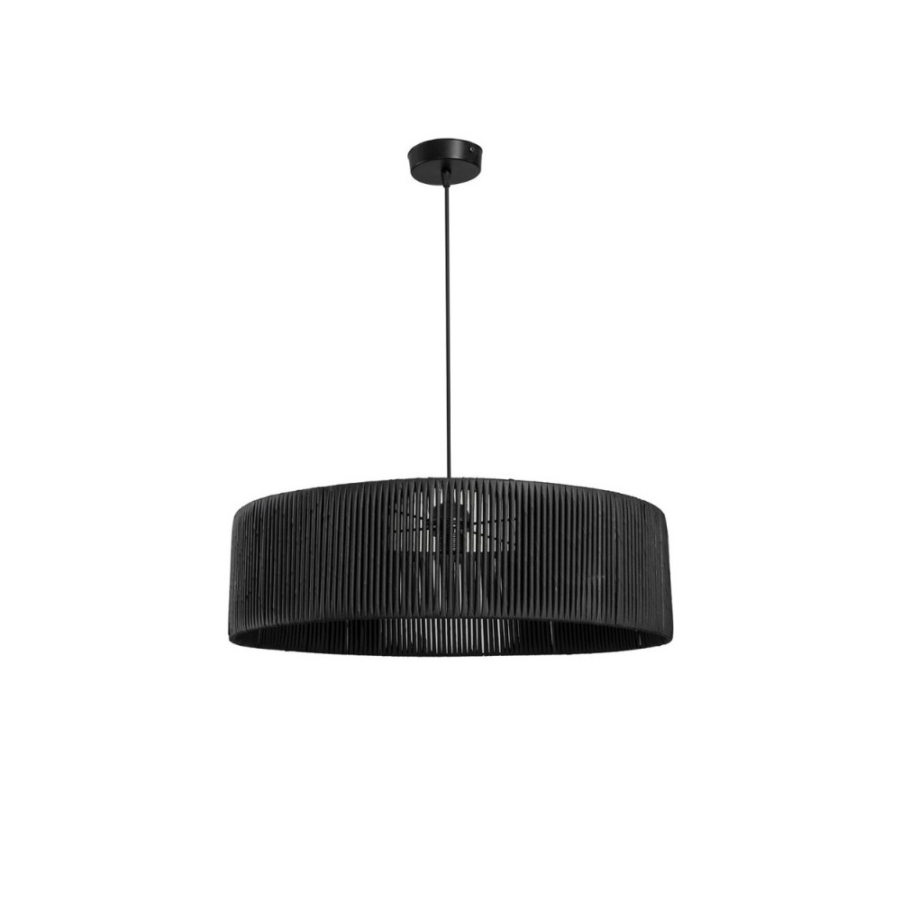 Lampada a sospensione in carta effetto bamboo nero stile rustico Roya ASZ1749