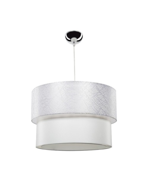 Lampada a sospensione in tessuto colore bianco Polo MDL2857