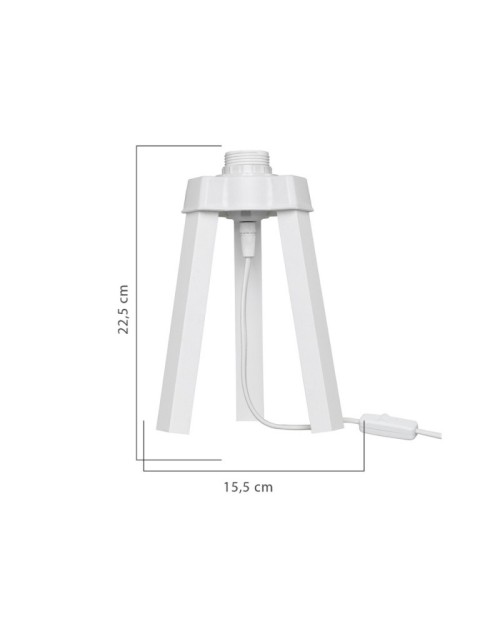 Lampada da tavolo treppiede legno colore bianco Piko MDL4768 22.5H