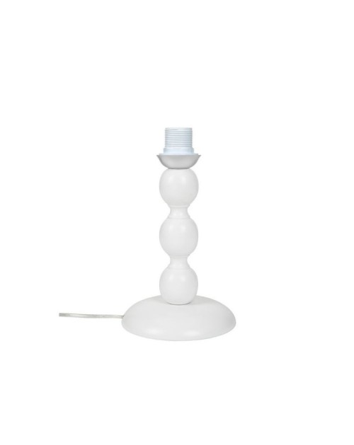 Lampada da tavolo base bianca e paralume tessuto colore beige LAGUNAH272634