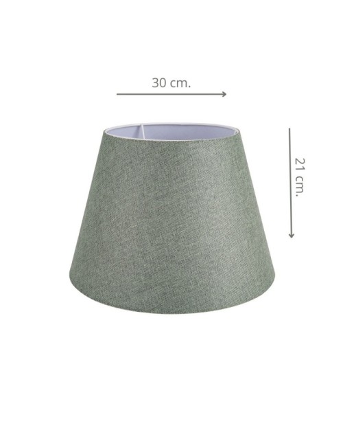 Lampada da tavolo base bianca e paralume tessuto colore verde LAGUNAH272638