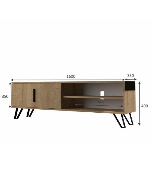 Mobile porta Tv rovere 160 cm. Foot