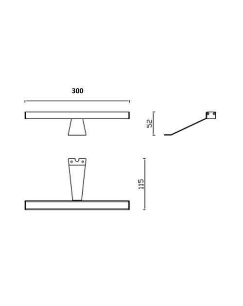 Lampada LED per bagno Kyra 300 mm cromata