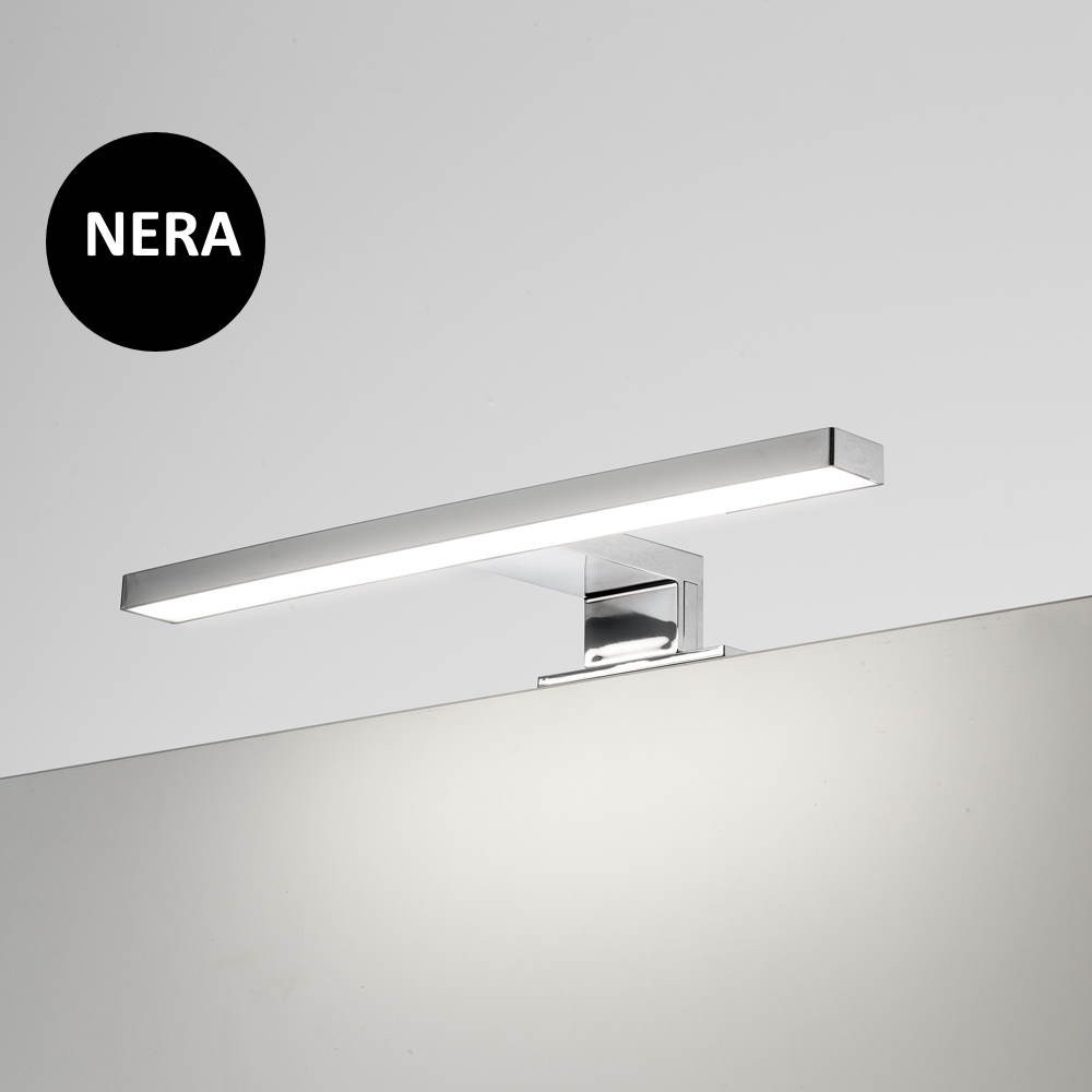 Lampada LED per bagno Kyra 300 mm nera