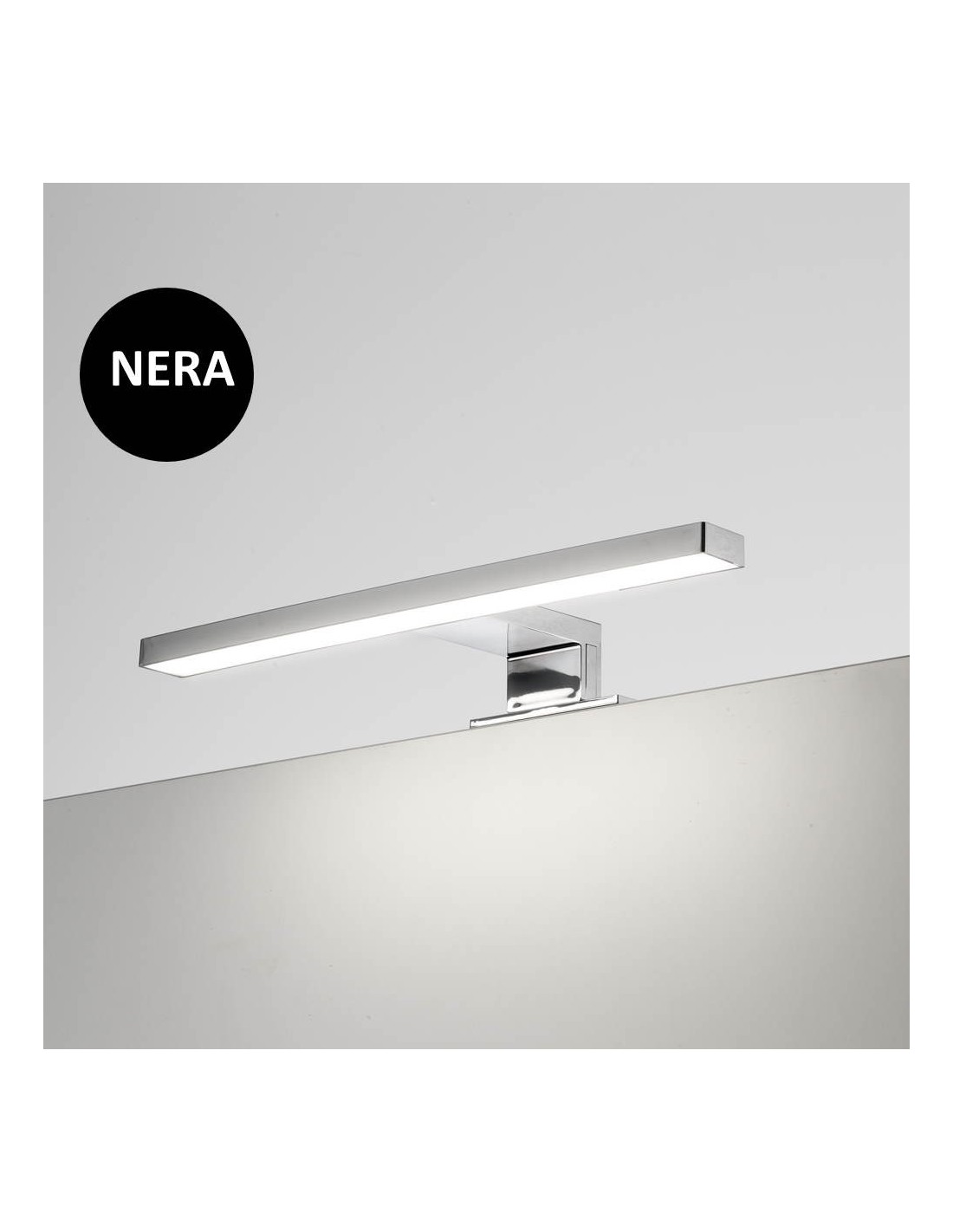 Lampada LED per bagno Kyra 300 mm nera